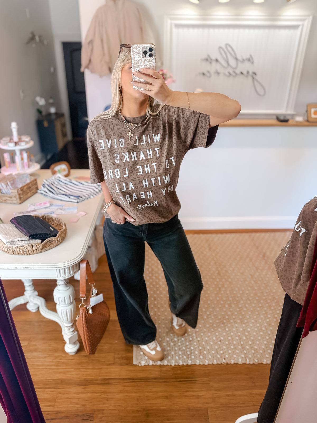 Thanks to the Lord Leopard Tee