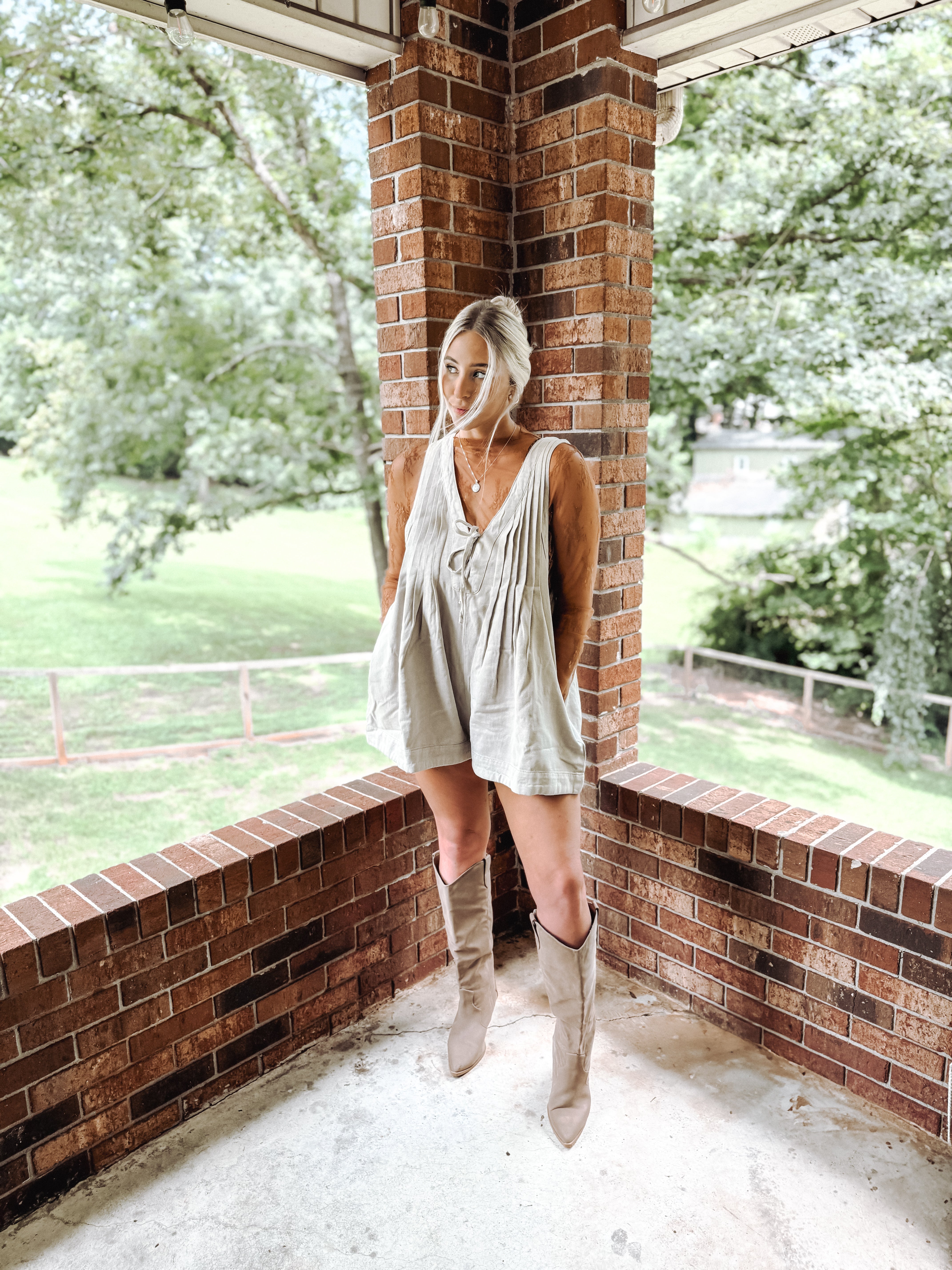 Taupe Me Out Romper