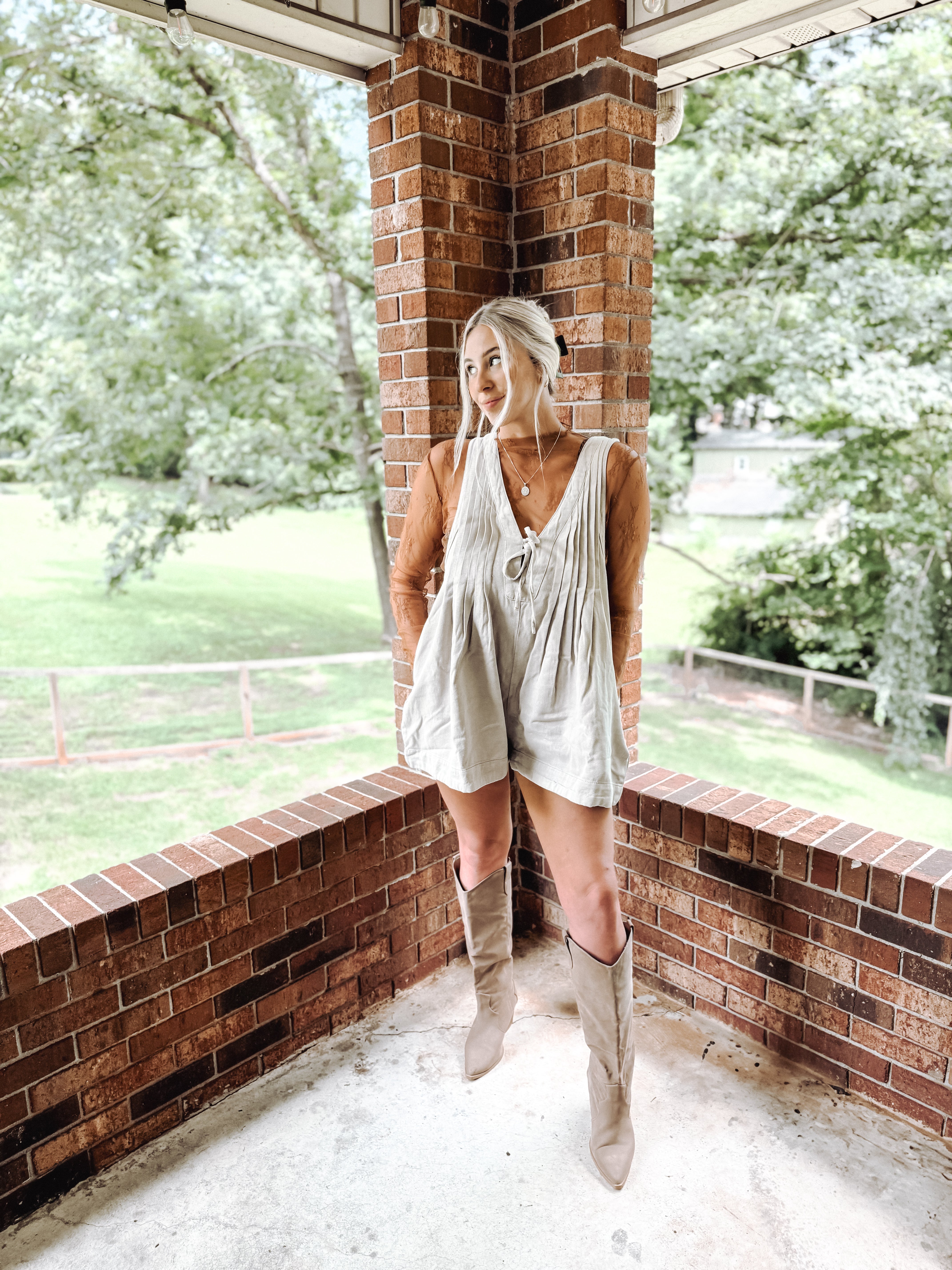 Taupe Me Out Romper